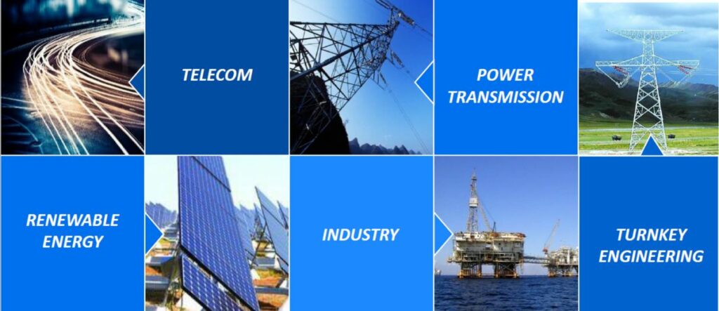 telecom,renewable energy,industry,power transmission, turnkey
